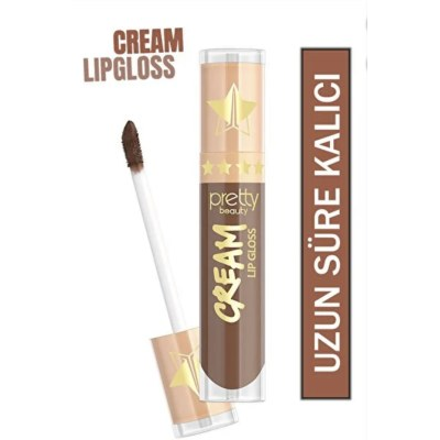 Pretty Beauty Cream Lipgloss & Uzun Süre Kalıcı Likit Ruj No1
