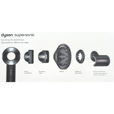 Dyson Supersonic™ Profesyonel saç kurutma makinesi (Nikel-Fuşya)