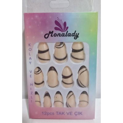 Mona Lady Kendinden Yapışkanlı Takma Tırnak 137