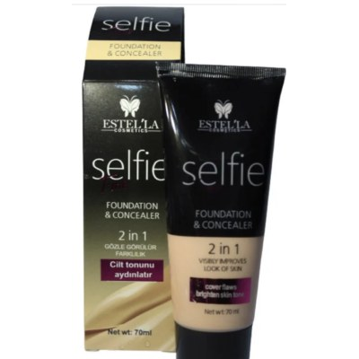 Estella selfie Tme foundatıon 2 in 1vısbly ımproves look of skın 70 ml no:100