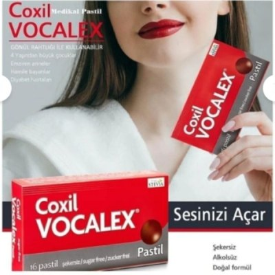 Coxil Vocalex Bitkisel Boğaz Pastili