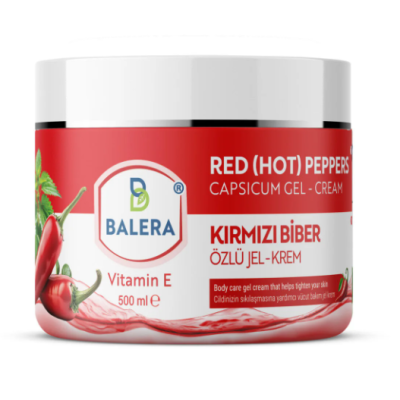 BALERA Selülit Jeli 500ml - Sıkılaştırıcı Etkili Kırmızı Biber Ve Acı Biber Özlü Masaj Jeli