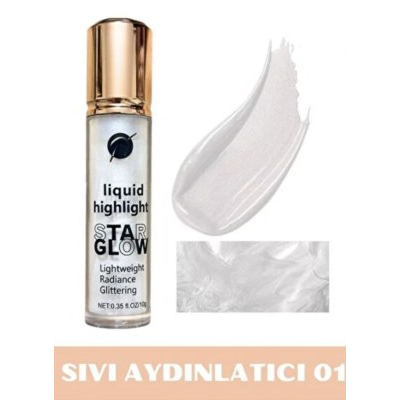 Ronassi Star Glow Likit Highlighter - Islak Görünümlü ve Nemlendirme Etkili Aydınlatıcı (YOĞUN PİGMENT) Renk:Beyaz