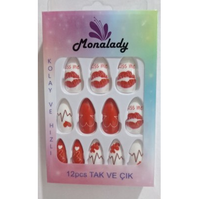 Mona Lady Kendinden Yapışkanlı Takma Tırnak 135