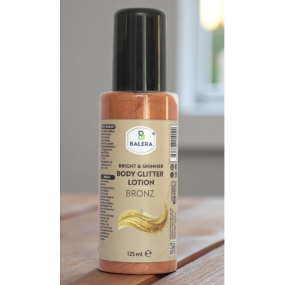 BALERA Vücut Losyonu Simli Işıltılı Uzun Süre Kalıcı Koku Nemlendiricili Bronz Sim 125 ml