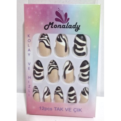 Mona Lady Kendinden Yapışkanlı Takma Tırnak 123